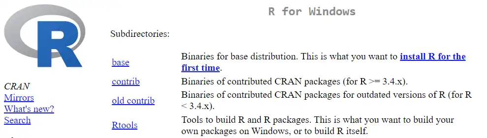 Download and install R