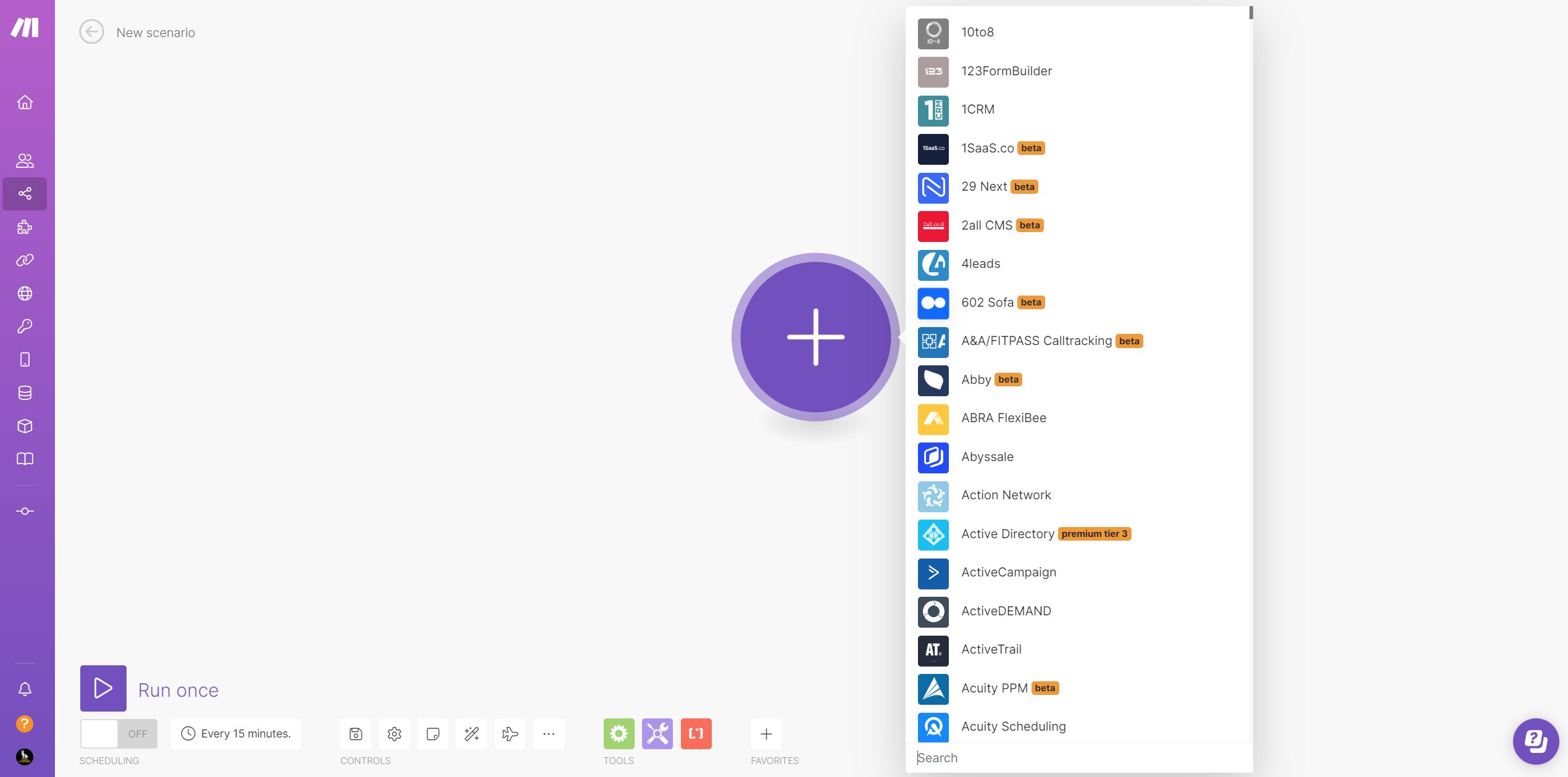 Create a workflow scenario