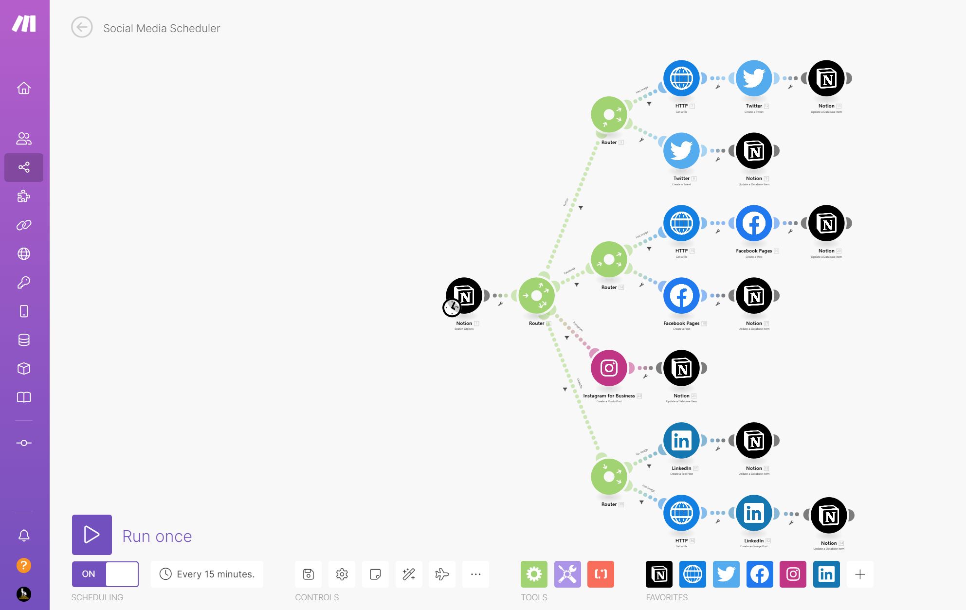 Social media scheduler